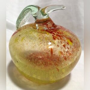 Handcrafted Glass Apple Sculpture